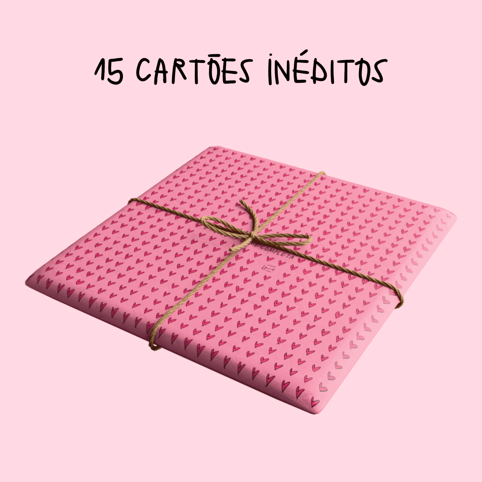Cartões do Kit do Amor espalhados